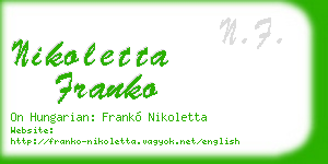 nikoletta franko business card